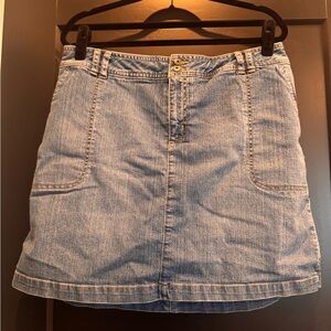 St. John's Bay Denim Mini Skirt in Light Blue